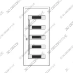 Nova Inox S5 White Insulated Entry Door - 3D Decorative Nova Inox S5 White Insulated Entry Door 3D Decorative