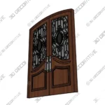 Nova Royal Art Nouveau Floral Iron Door Style 005 - 3D Decorative Nova Royal Art Nouveau Floral Iron Door Style 005 3D Decorative