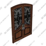 Nova Royal Art Nouveau Floral Iron Door Style 005 - 3D SketchUp Nova Royal Art Nouveau Floral Iron Door Style 005 3D SketchUp