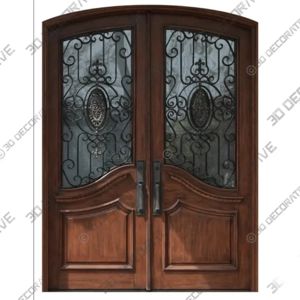 Nova Royal Art Nouveau Floral Iron Door Style 005