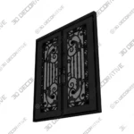 Nova Royal Geometric Art Deco Iron Door Style 006 3D SketchUp