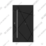 Nova Royal Pivot Wrought Iron Door Style 001 3D Decorative