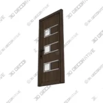 Prehung Armored Walnut Composite Door Manux 8933 - 3D SketchUp Prehung Armored Walnut Composite Door Manux 8933 3D SketchUp