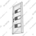 Prehung Armored White Composite Door Manux 8933 - 3D SketchUp Prehung Armored White Composite Door Manux 8933 3D SketchUp