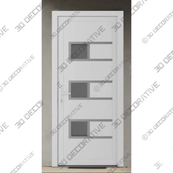 Prehung Armored White Composite Door Manux 8933