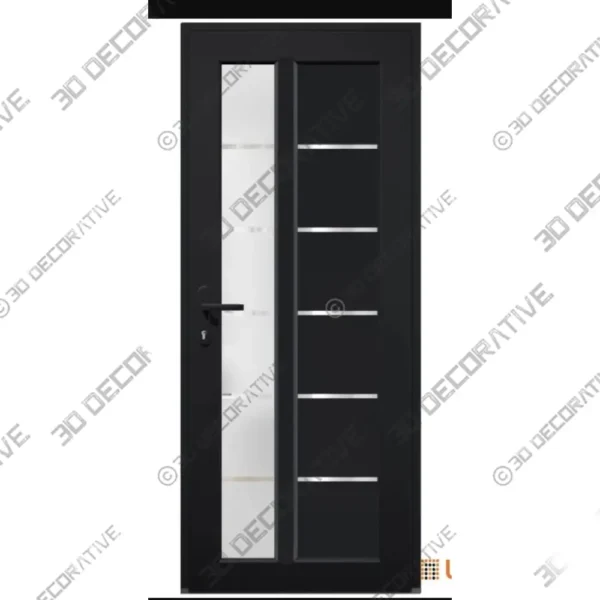 Prehung Commercial Fiberglass Door Frosted Glass