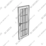 Prehung Fiberglass Door Frosted Glass Residential - 3D Models Prehung Fiberglass Door Frosted Glass Residential 3D Models