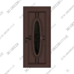 Prehung Metal Plastic Front Entry Door Ronex 1277 - 3D Decorative Prehung Metal Plastic Front Entry Door Ronex 1277 3D Decorative