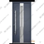 Prehung Steel Door Modern Entry with Stainless