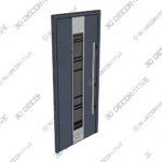 Prehung Steel Front Door Stainless Inserts Modern - 3D Models Prehung Steel Front Door Stainless Inserts Modern 3D Models