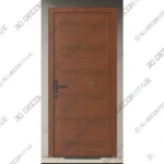 Prehung Walnut Metal Plastic Door Manux 8111