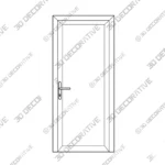 Prehung White Metal Plastic Door Manux 8111 3D Decorative