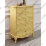 Retro Solid Wood Bedroom Storage Chest with Drawers