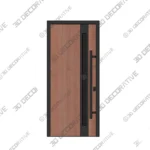 Ronex Geometric Pattern Steel Door Style 1033 3D Decorative