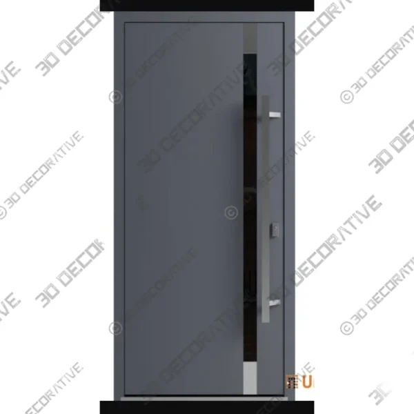 Ronex Linear Design Steel Front Door Style 1011