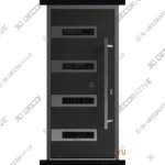 Ronex Modern Painted Steel Front Door Style 0131