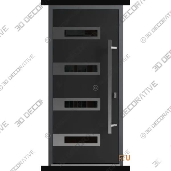 Ronex Modern Painted Steel Front Door Style 0131