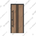 Ronex Vertical Line Steel Door Style 1055 - 3D Decorative Ronex Vertical Line Steel Door Style 1055 3D Decorative