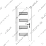 SoundGuard Acoustic White Door Manux 8113 - 3D SketchUp SoundGuard Acoustic White Door Manux 8113 3D SketchUp