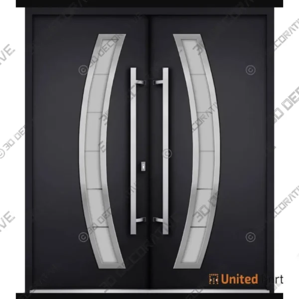 Steel Entry Door System Prehung Stainless Modern