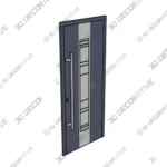 Steel Exterior Door Prehung with Stainless Modern
