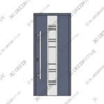 Steel Exterior Door Prehung with Stainless Modern 3D Models