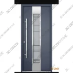 Steel Exterior Door Prehung with Stainless Modern 3D SketchUp