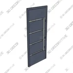 Steel Front Entry Door Prehung Stainless Modern 3D Models