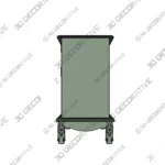 Traditional Solid Wood Storage Chest for Bedroom 3D SketchUp