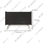 Ultra Modern Horizontal Double Dresser Solid Wood Chest Ultra Modern Horizontal Double Dresser Solid Wood Chest
