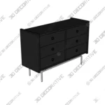 Ultra Modern Horizontal Double Dresser Solid Wood Chest - 3D Models Ultra Modern Horizontal Double Dresser Solid Wood Chest 3D Models