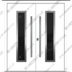 White Double Steel Doors Nova Inox S1 Modern Set