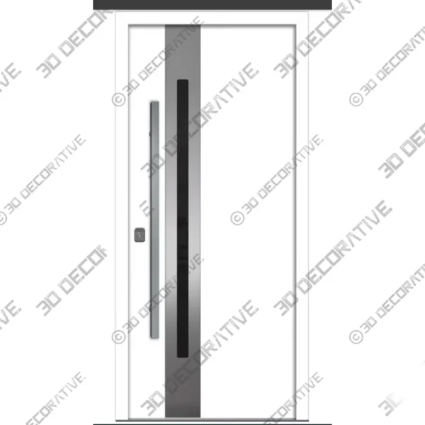 White Steel Entry Door Nova Inox S2 Prehung