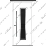 White Steel Exterior Door Nova Inox S1 Modern