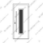 White Steel Exterior Door Nova Inox S1 Modern 3D Decorative
