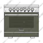 36 Freestanding Natural Gas Range Olive Green - 3D Decorative 36 Freestanding Natural Gas Range Olive Green 3D Decorative