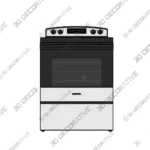 Amana 30 Freestanding Electric Range Stainless Steel - 3D Decorative Amana 30 Freestanding Electric Range Stainless Steel 3D Decorative