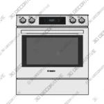 Bosch 800 Series 30 Slide In Electric Range Stainless Steel - 3D Decorative Bosch 800 Series 30 Slide In Electric Range Stainless Steel 3D Decorative