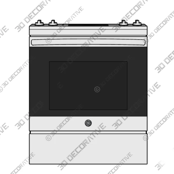 GE Appliances 30 Slide-In Electric Range - 3D Models