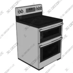 GE Profile 6.6 cu ft Smart Freestanding Electric Range -3D Decorative GE Profile 6.6 cu ft Smart Freestanding Electric Range 3D Decorative