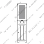 Highland Dunes Olvera Freestanding Linen Cabinet - 3D Models Highland Dunes Olvera Freestanding Linen Cabinet 3D Models