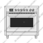 Koolmore 36 Freestanding Electric Range Convection Oven - 3D Decorative Koolmore 36 Freestanding Electric Range Convection Oven 3D Decorative