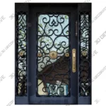 Nova Royal Modern Geometric Iron Door Style 028