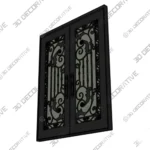 Nova Royal Renaissance Ornamental Iron Door Style 026 3D SketchUp