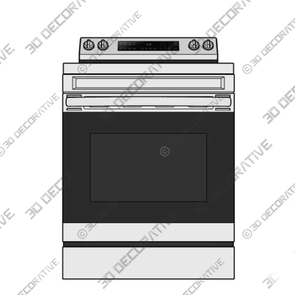 Samsung 6.3 cu ft Smart Freestanding Electric Range 3D Models