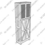 Wade Logan Ashea 66.9 Freestanding Bathroom Cabinet - 3D Decorative Wade Logan Ashea 66.9 Freestanding Bathroom Cabinet 3D Decorative