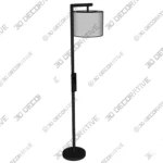 Arched Floor Lamp Remote Control Modern Lighting Fixture 3D Decorative