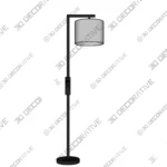 Arched Floor Lamp Remote Control Modern Lighting Fixture 3D Models