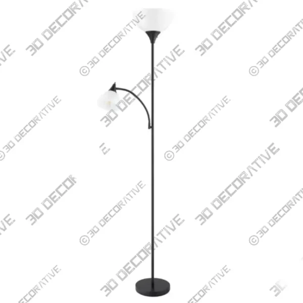 Black Torchiere Floor Lamp Mother Daughter 2 Light Fixture - Buy Now