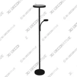 LED Torchiere Floor Lamp Dimmable Reading Light Remote Control 3D Decorative